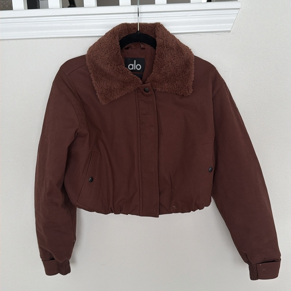 ALO brown cropped jacket